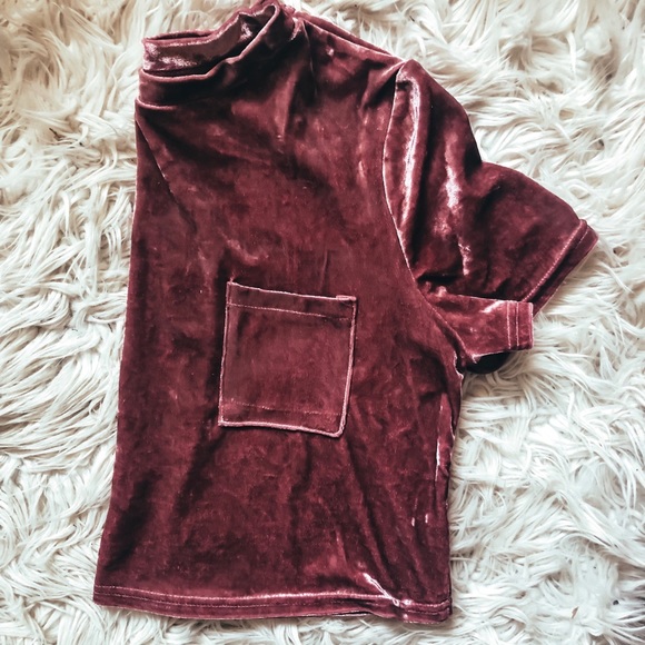 SHEIN Tops - 2 for $18 sale! 🌚 Pink crushed velvet crop top!